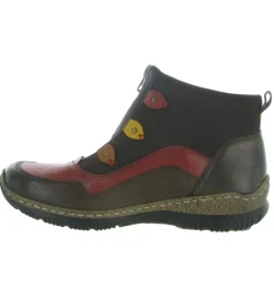 chaussures a lacets - Détente - femme - Synthétique - Rouge - Rieker