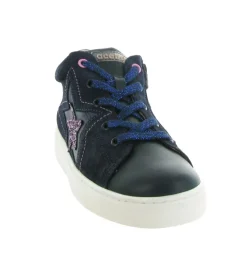 chaussures a lacets - - junior fille - Cuir - Bleu Marine - Acebos