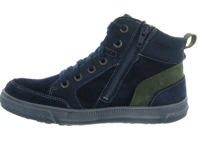 chaussures a lacets - - junior garcon - Cuir - Bleu Marine - Superfit