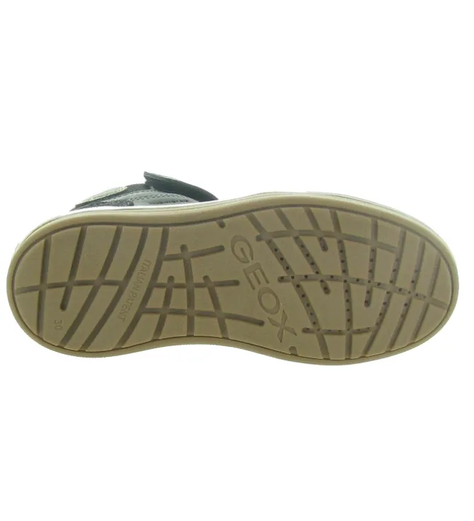 chaussures a lacets - - junior garcon - Synthétique - Gris - Geox