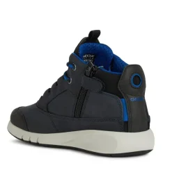 chaussures a lacets - - junior garcon - Nubuck - Bleu Marine - Geox