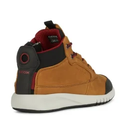 chaussures a lacets - - junior garcon - Nubuck - Jaune - Geox