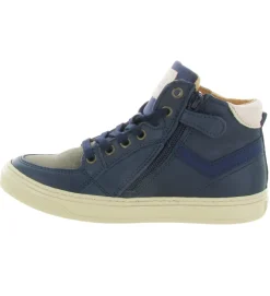 chaussures a lacets - - junior garcon - Cuir - Bleu - Bisgaard