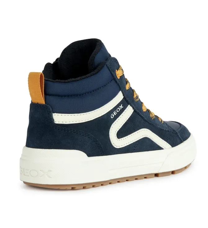chaussures a lacets - - junior garcon - Synthétique - Bleu Marine - Geox