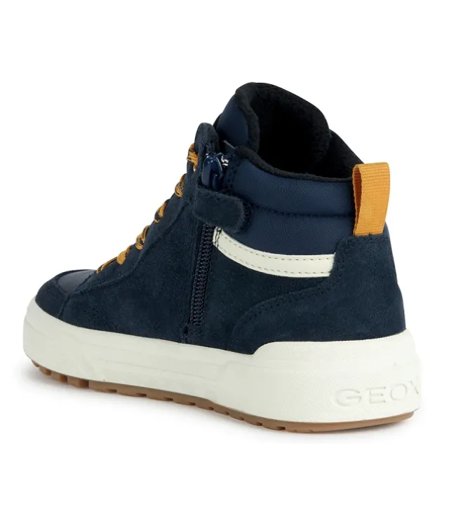 chaussures a lacets - - junior garcon - Synthétique - Bleu Marine - Geox