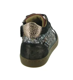 chaussures a lacets - Semelle souple - junior fille - Cuir - Glitter - Paillettes - Shoo pom
