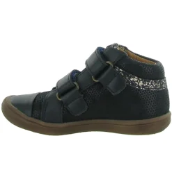 chaussures a scratch - - junior fille - Cuir - Bleu Marine - Bellamy