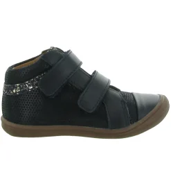 chaussures a scratch - - junior fille - Cuir - Bleu Marine - Bellamy