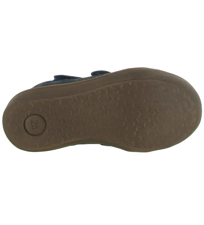 chaussures a scratch - - junior fille - Cuir - Bleu Marine - Bellamy