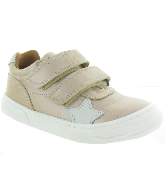 chaussures a scratch - - junior fille - Cuir - Rose - Bisgaard