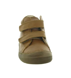 chaussures a scratch - - junior garcon - Cuir - Marron - Naturino