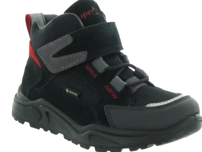 chaussures a scratch - - junior garcon - Synthétique - Noir - Superfit