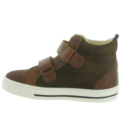 chaussures a scratch - - junior garcon - Nubuck - Marron - Acebos
