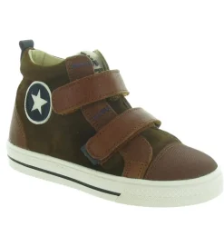 chaussures a scratch - - junior garcon - Nubuck - Marron - Acebos