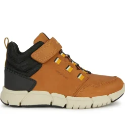 chaussures a scratch - - junior garcon - Nubuck - Marron - Geox