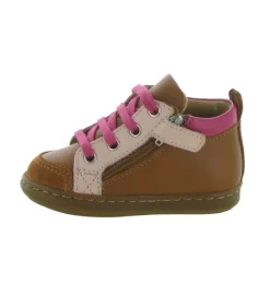 chaussures bebe du 18 au 27 - - bebe fille - Cuir - Marron - Shoo pom