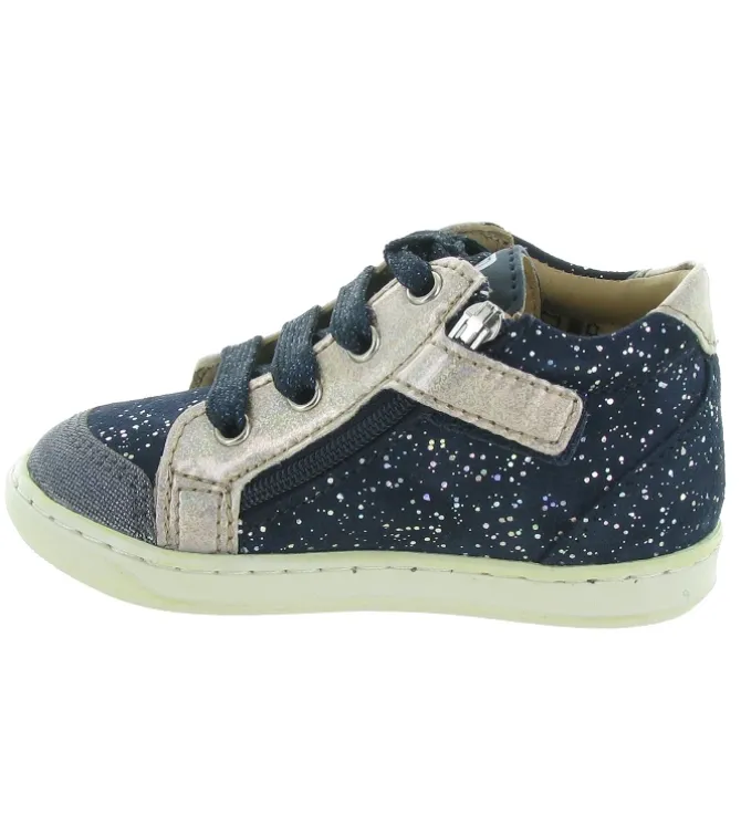 chaussures bebe du 18 au 27 - - bebe fille - Cuir - Bleu Marine - Shoo pom