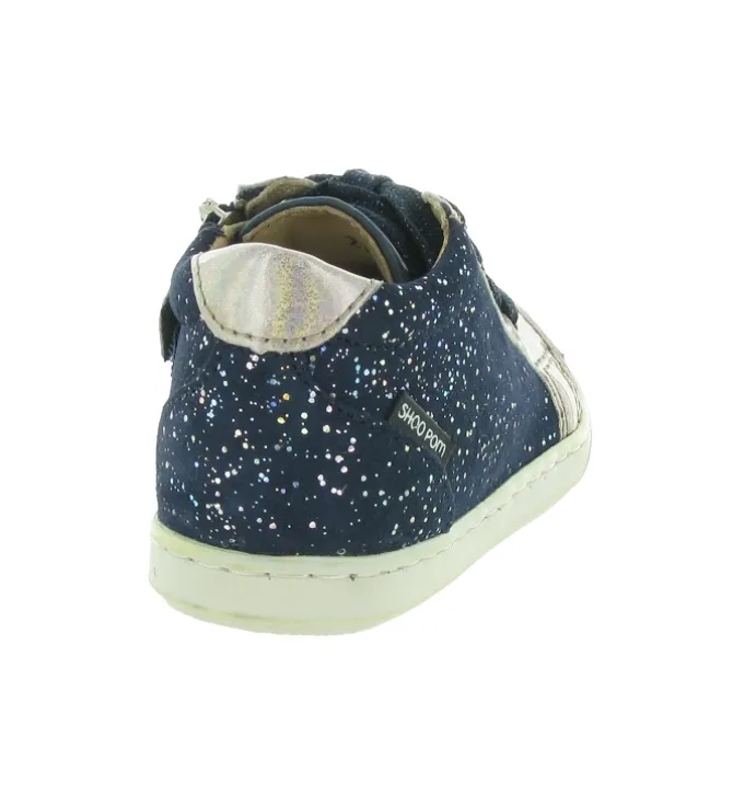 chaussures bebe du 18 au 27 - - bebe fille - Cuir - Bleu Marine - Shoo pom