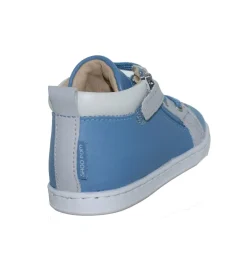 chaussures bebe du 18 au 27 - Semelle souple - bebe garcon - Nubuck - Bleu - Shoo pom