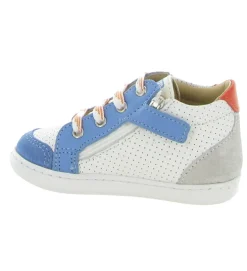 chaussures bebe du 18 au 27 - Semelle souple - bebe garcon - Nubuck - Blanc - Shoo pom
