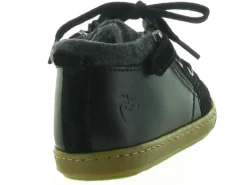 chaussures bebe du 18 au 27 - Semelle souple - bebe garcon - Cuir - Noir - Shoo pom