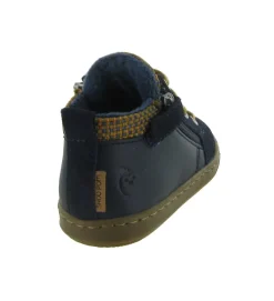 chaussures bebe du 18 au 27 - Semelle souple - bebe garcon - Cuir - Bleu - Shoo pom