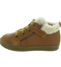 chaussures bebe du 18 au 27 - Semelle souple - bebe garcon - Cuir - Marron - Shoo pom