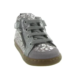 chaussures bebe du 18 au 27 - Semelle souple - bebe fille - Nylon - Gris - Shoo pom