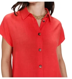 chemise - MANCHE LONGUE - vetement femme - Textile - Orange - Grace and mila