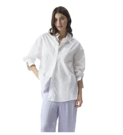 chemise - MANCHE LONGUE - vetement femme - Coton - Blanc - American vintage