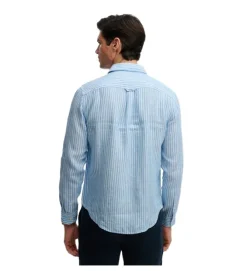 chemise - MANCHE LONGUE - vetement homme - Coton - Bleu - Superdry