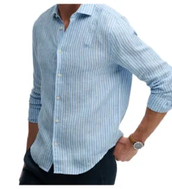 chemise - MANCHE LONGUE - vetement homme - Coton - Bleu - Superdry