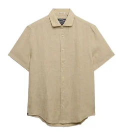 chemise - MANCHE LONGUE - vetement homme - Coton - Beige - Superdry