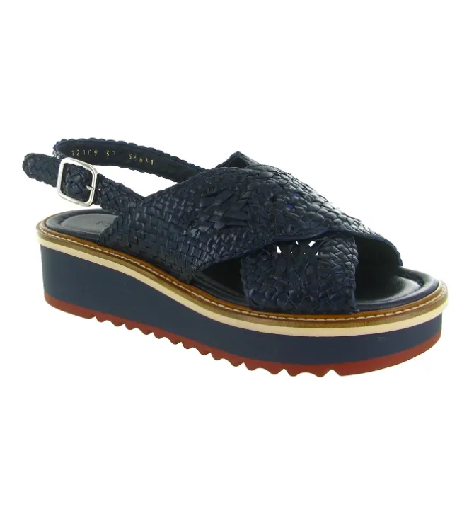 escarpins et trotteurs - Bride arrière - femme - Cuir - Bleu Marine - Pons quintana