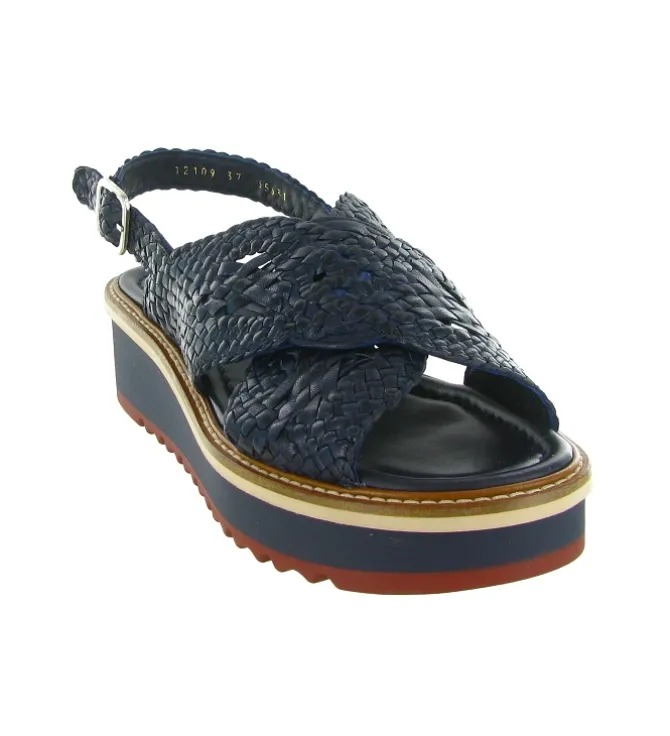 escarpins et trotteurs - Bride arrière - femme - Cuir - Bleu Marine - Pons quintana
