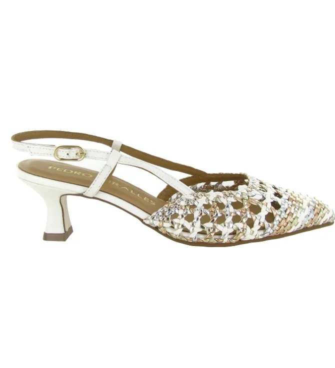 escarpins et trotteurs - Bride arrière - femme - Cuir - Blanc - Pedro miralles