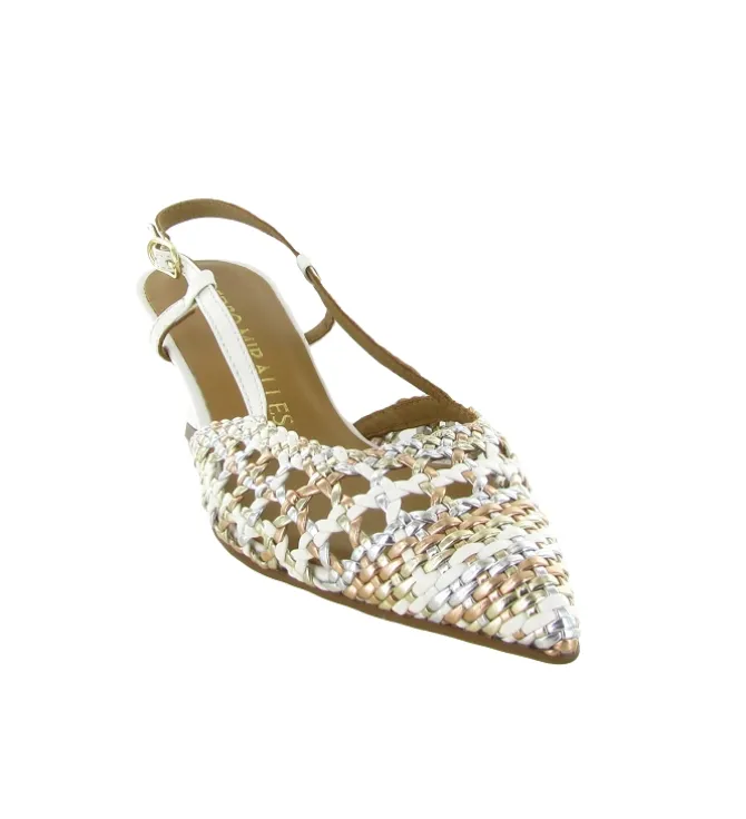 escarpins et trotteurs - Bride arrière - femme - Cuir - Blanc - Pedro miralles