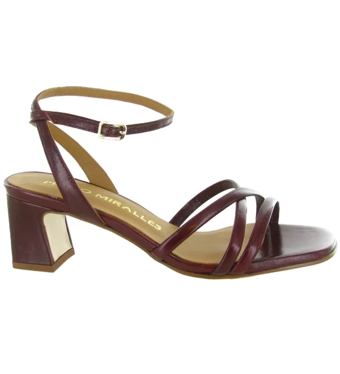 escarpins et trotteurs - Bride arrière - femme - Cuir - Bordeaux - Pedro miralles