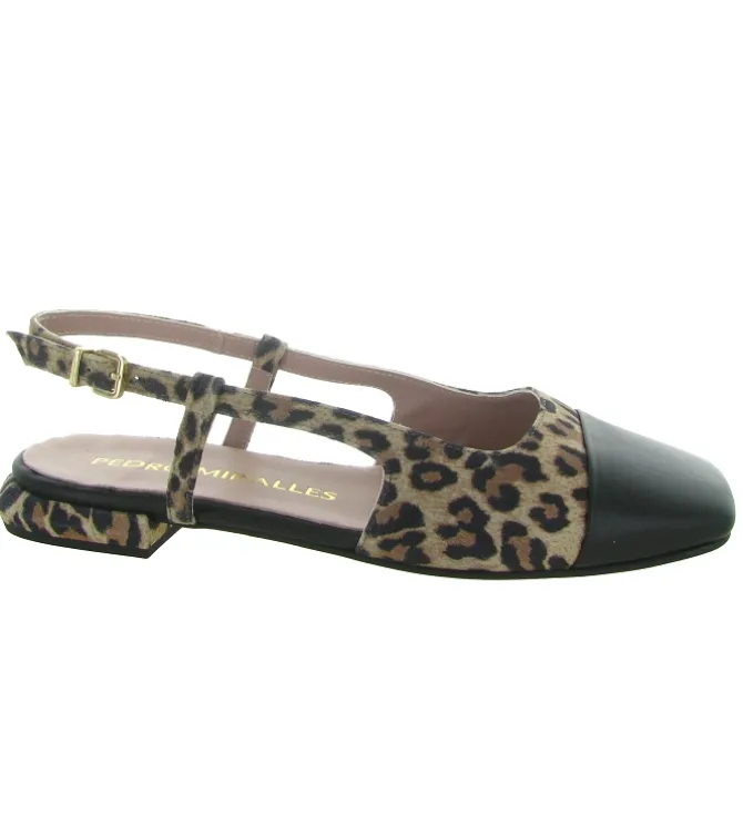 escarpins et trotteurs - Bride arrière - femme - Nubuck - Léopard - Pedro miralles