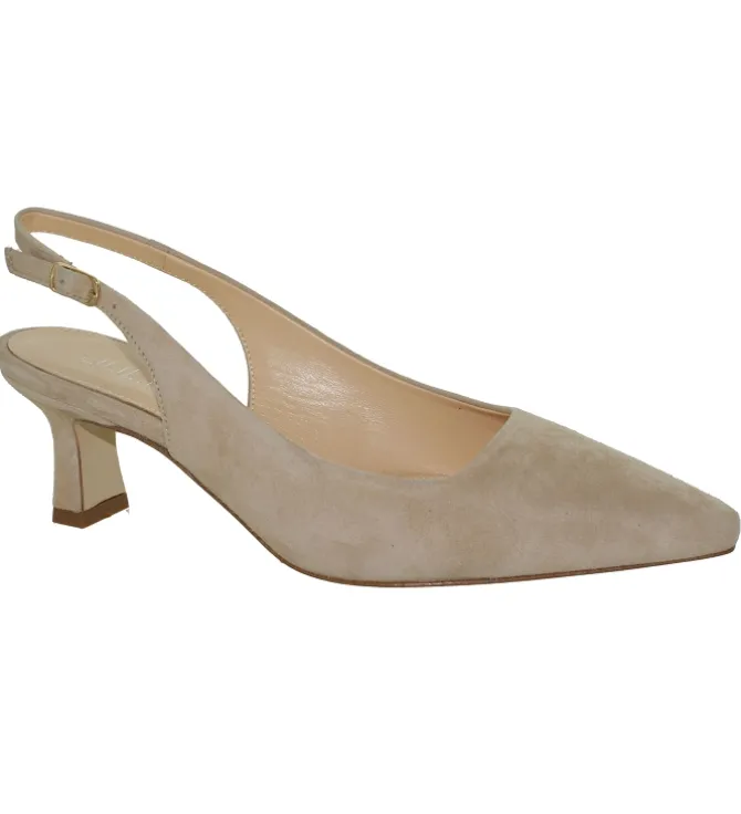 escarpins et trotteurs - Bride arrière - femme - Cuir - Beige - Julie dee