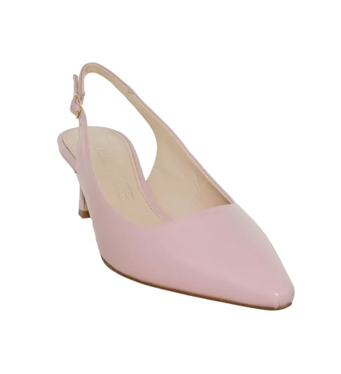 escarpins et trotteurs - Bride arrière - femme - Cuir - Rose - Julie dee