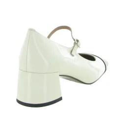 escarpins et trotteurs - Bride cheville - femme - Cuir - Blanc - Bibi lou