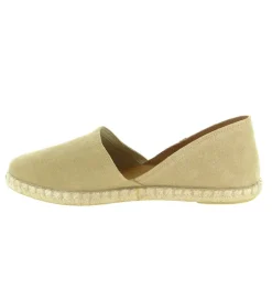 espadrilles - Espadrille plate - femme - Nubuck - Beige - Verbenas