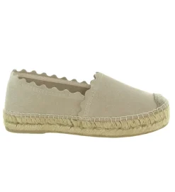 espadrilles - Espadrille plate - femme - Toile - Beige - Bayona