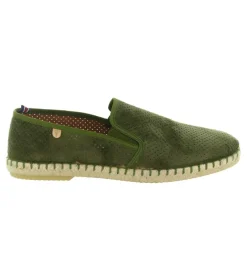 espadrilles - - homme - Nubuck - Kaki - Verbenas