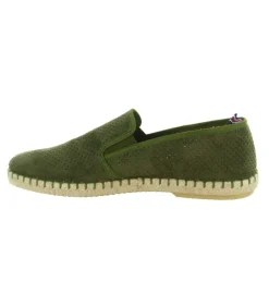 espadrilles - - homme - Nubuck - Kaki - Verbenas