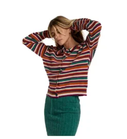 gilet - MANCHE LONGUE - vetement femme - Coton - Multicolor - Graine