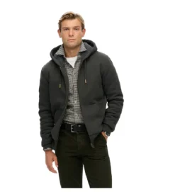 gilet - MANCHE LONGUE - vetement homme - Coton - Anthracite - Superdry