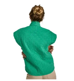 gilet - SANS MANCHE - vetement femme - Coton - Vert - Graine