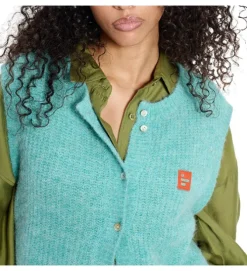 gilet - SANS MANCHE - vetement femme - Textile - Bleu - American vintage